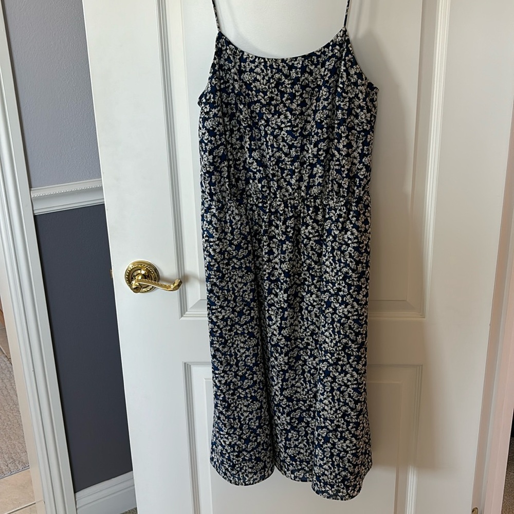 J.Crew Floral Print Midi Dress with Pockets